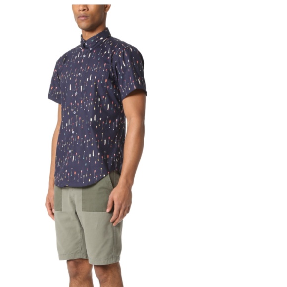 Naked & Famous Arrow Print Short Sleeve NWOT 09/24 - Picture 7 of 9